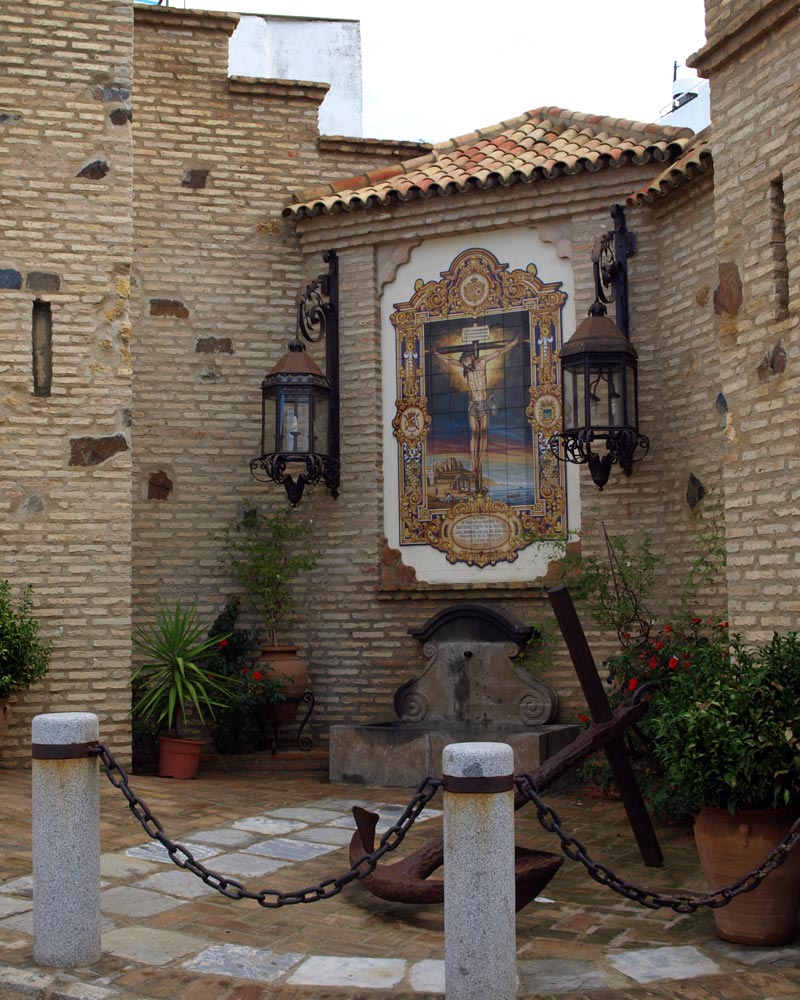 Azulejo del Cristo de la Sangre en Palos de la Frontera, rincón del Cristo de la Sangre 